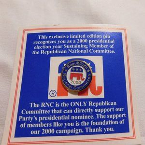 Vintage Republican National Committee RNC Limited Edition Lapel Pin 2000
